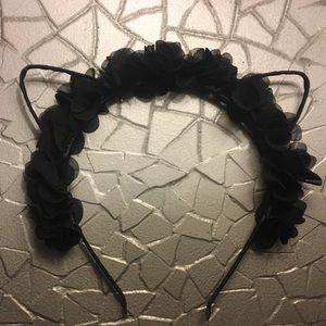 Hot topic floral cat ears headband